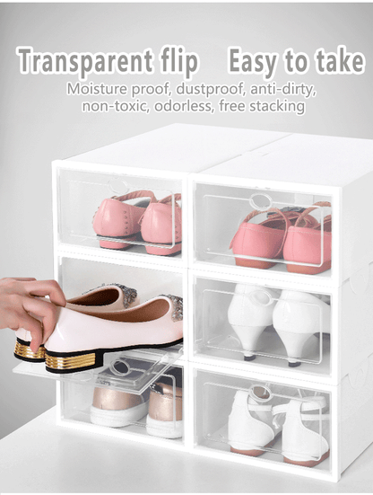 6pc transparent shoe organizer