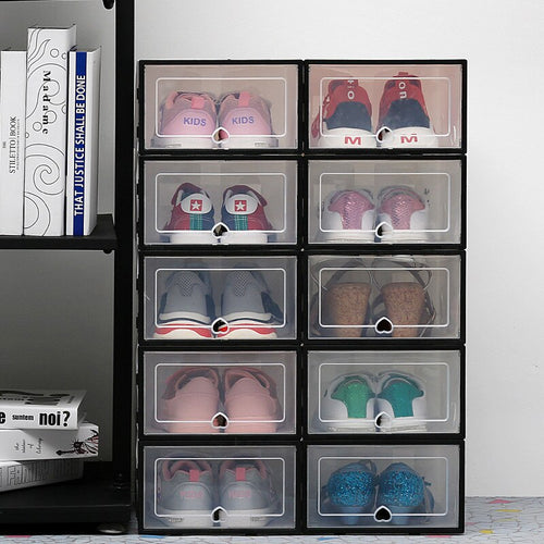 6pc transparent shoe organizer