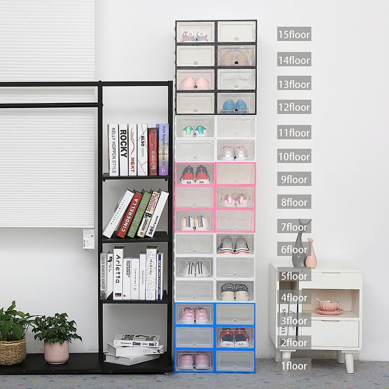 6pc transparent shoe organizer
